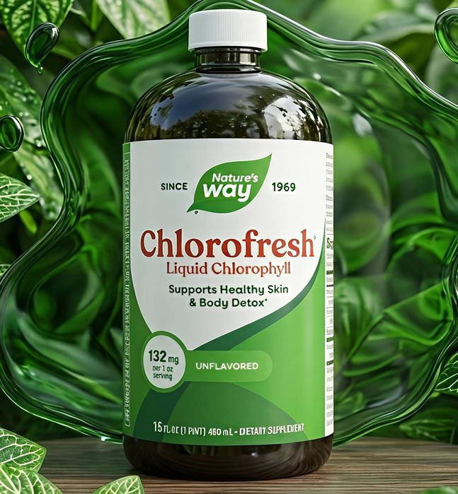 Chlorofresh США Жидкий хлорофилл, 473,2 мл, хлорофил, хлорофреш