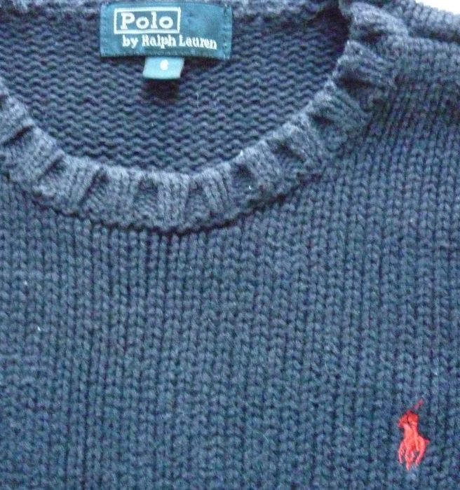Chłopięcy sweter POLO RALPH LAUREN rozmiar 6 lat granatowy