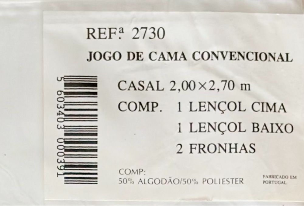 Lençóis cama casal NOVOS