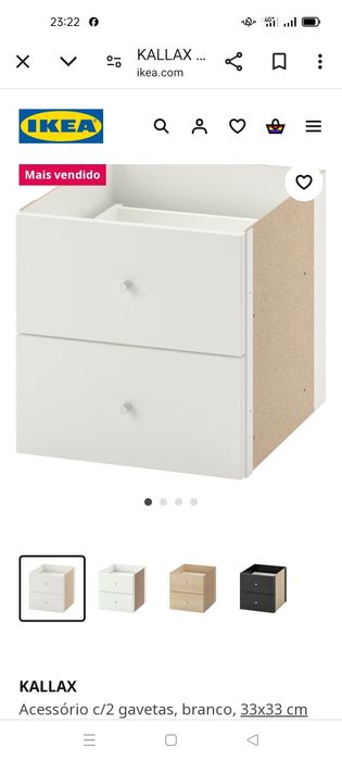 Acessórios kallax c/porta, cor branco, IKEA. NOVOS
