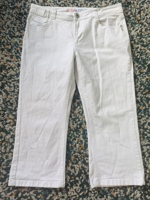 Spodnie damskie rybaczki jeansowe 42