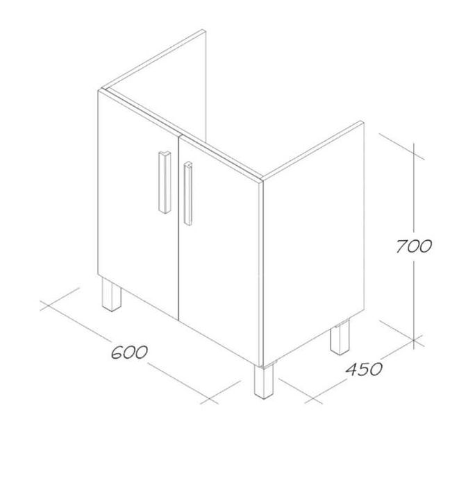 móvel de casa de banho 80x45 novo sem lavatorio