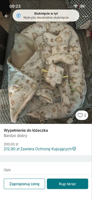 Wypelnienie do łóżeczka