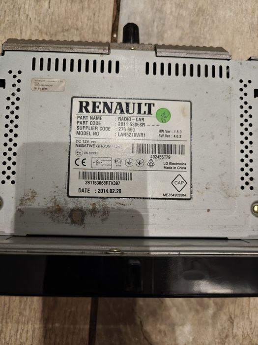 Radio do Renault Clio 4
