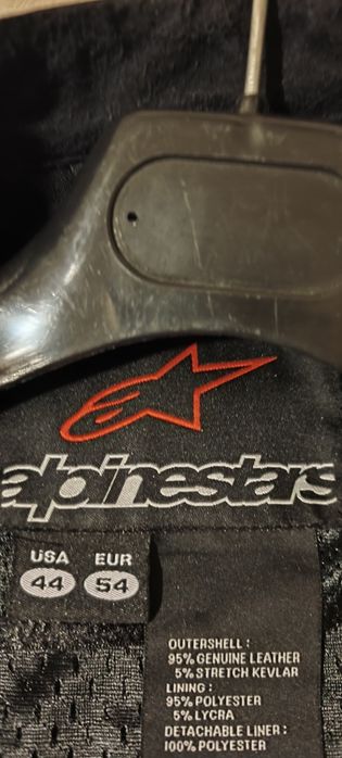 Blusão Motard em pele  genuína Alpinestars