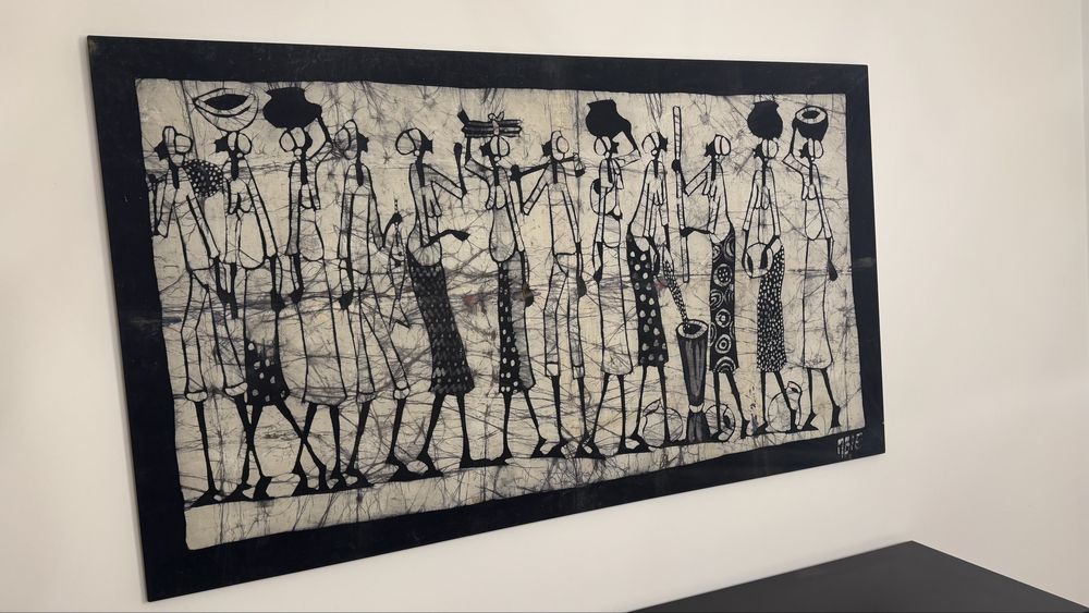 Batik de Moçambique - quadro em tecido tingido