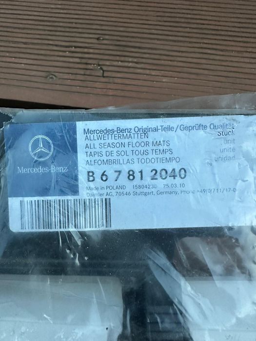 Dywaniki gumowe Mercedes S klasa 2010 W221