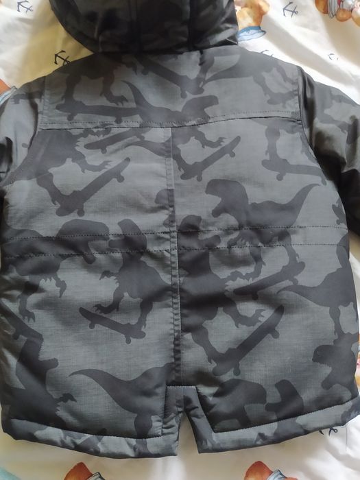 Kurtka szara w dinozaury FF 12/18 miesiecy