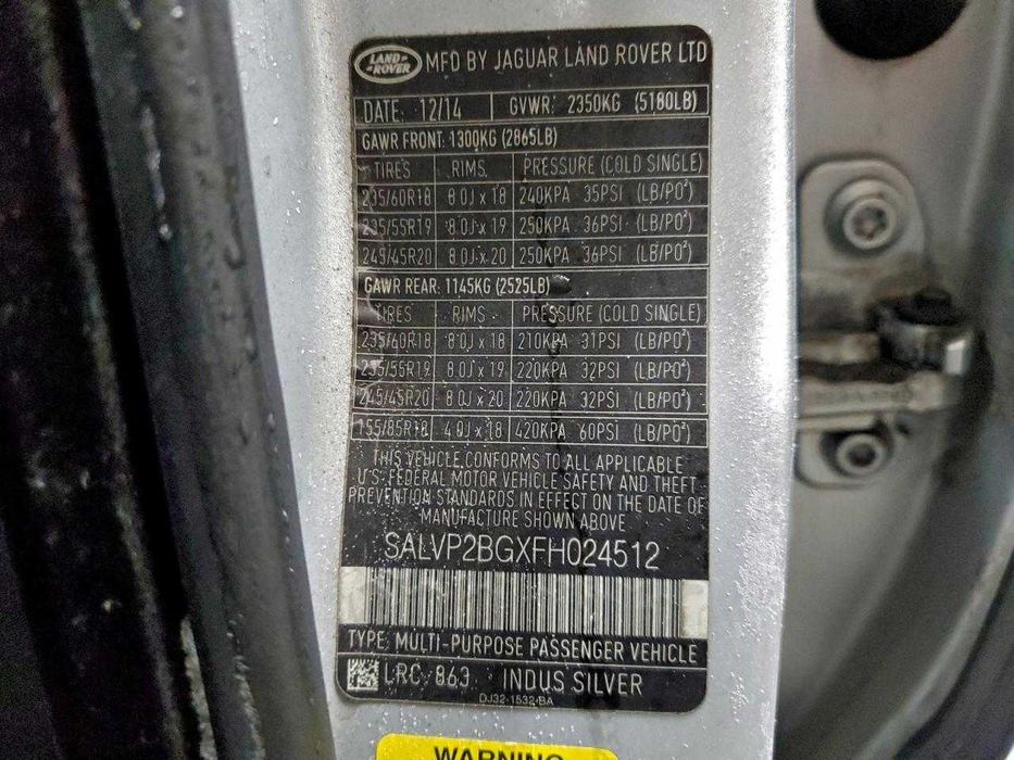 Range Rover Evoque 2015 2.0