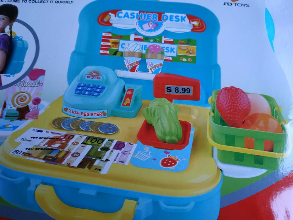 Новый набор "Супермаркет" касса продукты в чемоданчике