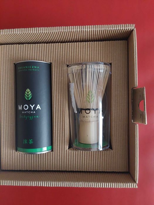 Zestaw BIO MATCHA Codzienna 30 g + miotełka chasen bambusowa Moya