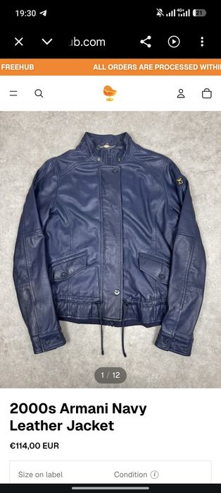 leather jacket vintage Armani indi sleaze