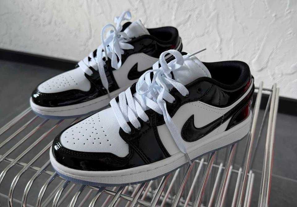 Nike Air Jordan 1 Low Concord | Кросівки Найк Джордан 1 Лоу — у чорному кольорі з фіолетовою вставкою