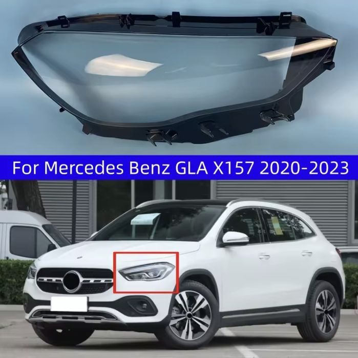 Vidro lente capa farol ótica mercedes GLA X157