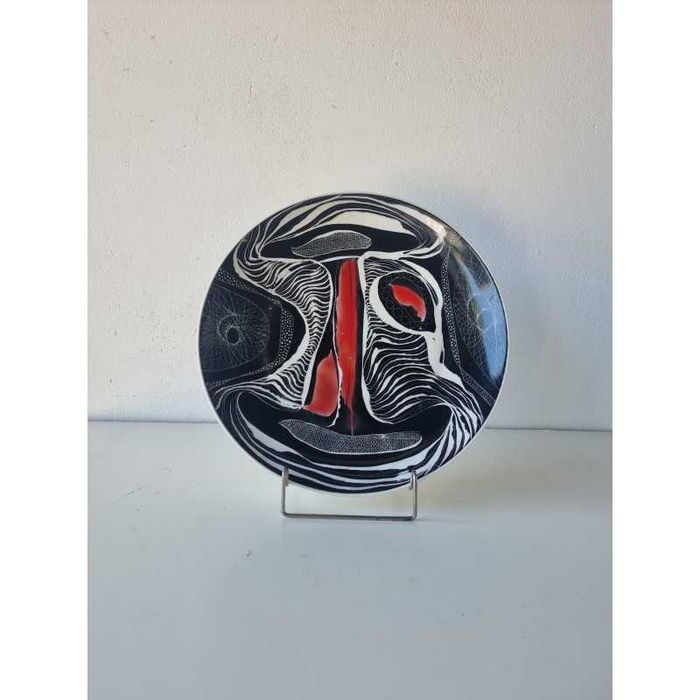 Hanna Modrzewska Nowosielska, talerz dekoracyjny UNIKAT , lata '60