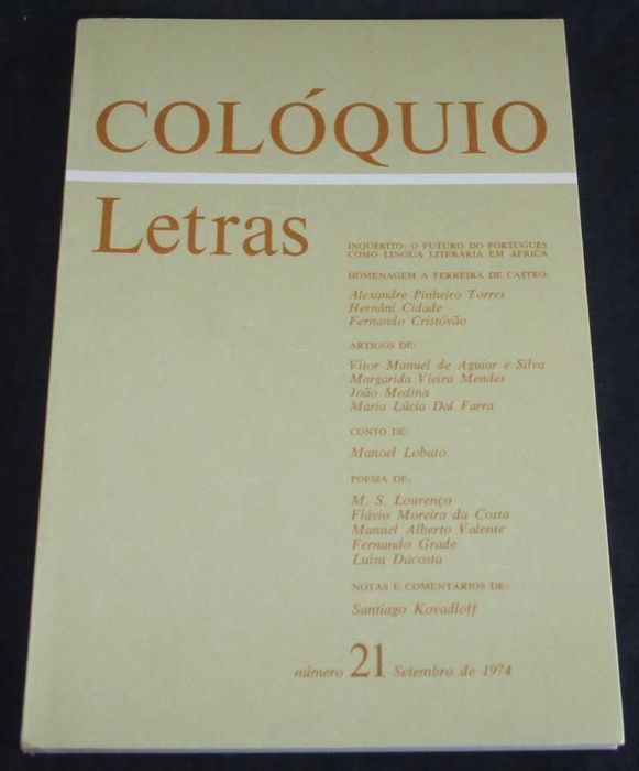 Colóquio Letras nº 21