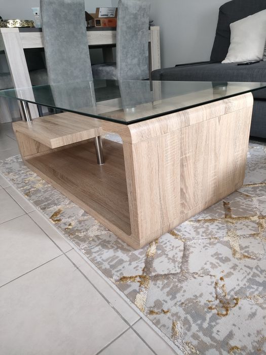 Mesa de vidro de centro