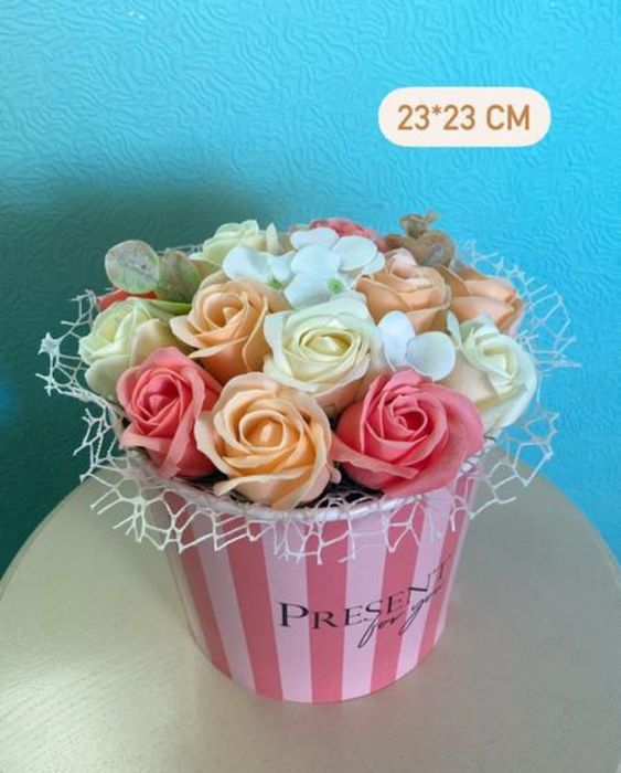 Букет з мильних квітів, букет з мила, цветы из мыла, мыльные розы