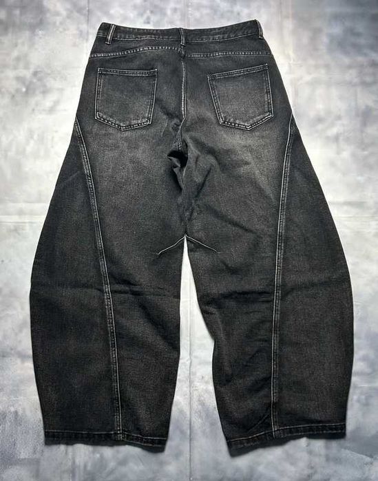 Czarne jeansy baggy wide leg – szerokie spodnie opium core punk rock