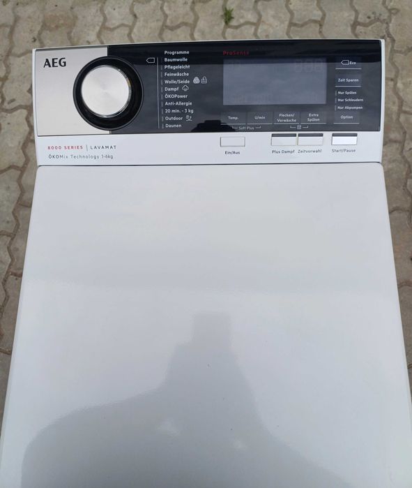 Пральна машина пралка вертикальна АЕГ AEG 8000 Series Lavamat L8TE84565 7 кг 1500 об/хв A+++ інвертор лед підсвітка пар
