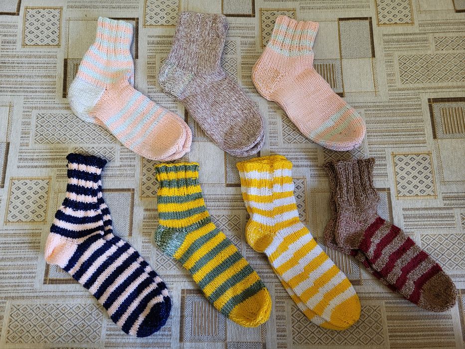В'язані теплі шкарпетки 24 см 25 см 26 см