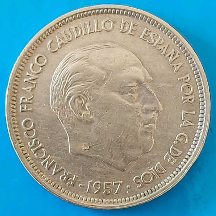 50 Pesetas de 1957*67, Francisco Franco, Espanha