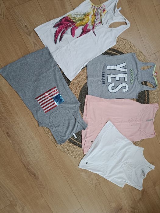 Zestaw topów bokserka top cropp New Yorker r. S 5 szt