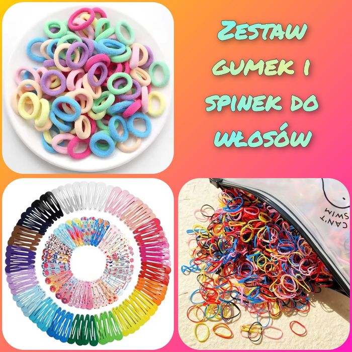 Zestaw gumek i spinek do włosów dla dziewczynki