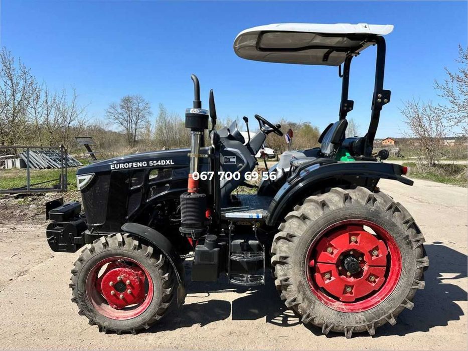 Мінітрактор EUROFENG 554 DXL з дашком ДМТЗ | Минитрактор 50 л.с. Еврофенг с козырьком | Компресор | Примусова навіска | Реверс