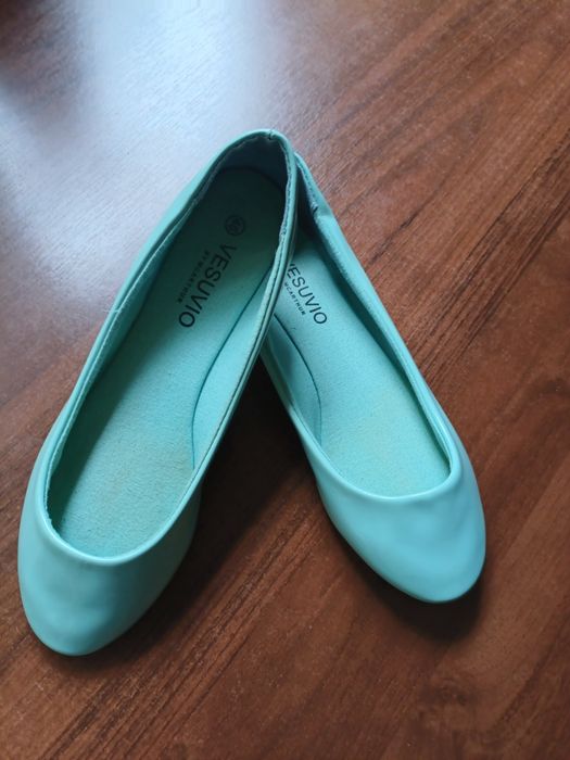 Miętowe baleriny r.40