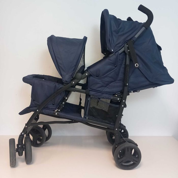 Bambisol Bliźniaczy Wózek Spacerowy dla dzieci do 15kg B231 podwójny