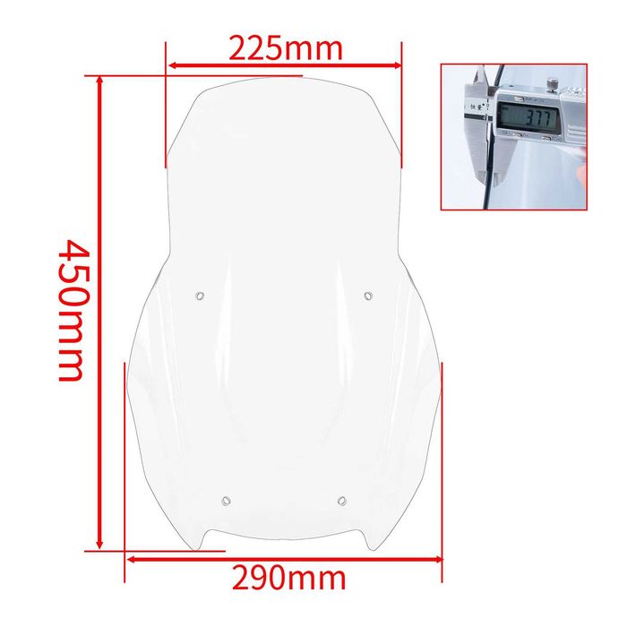 Para-Brisas em Policarbonato para Honda ADV350 de 2022 a 2024