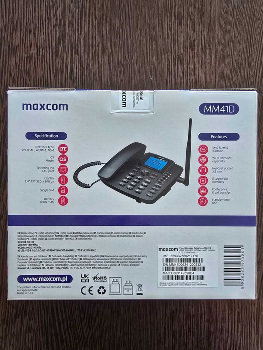 Telefon stacjonarny MAXCOM na kartę sim