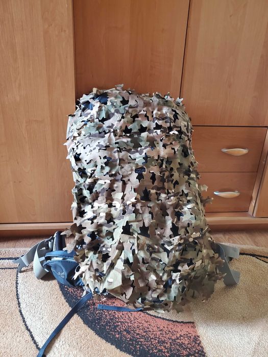 3D Camo Net Backpack Cover 80L - маскировочный камуфляж для рюкзака