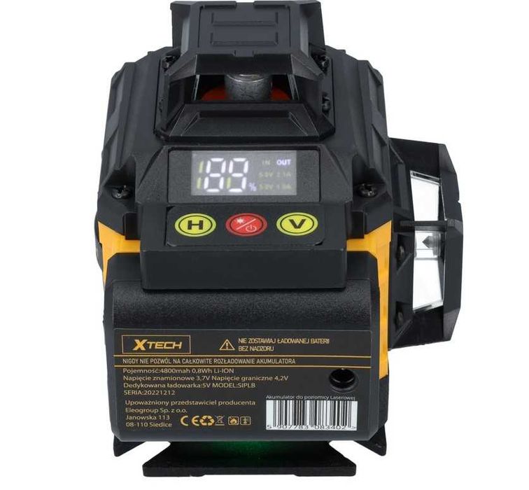 DUŻY ZESTAW: Poziomica Laserowa xTech + statyw + tyczka Wahadło Nowa