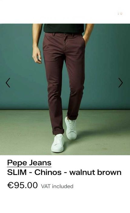 Джинсы (chino Pepe jeans London United Kingdom w34 stretch truffle.