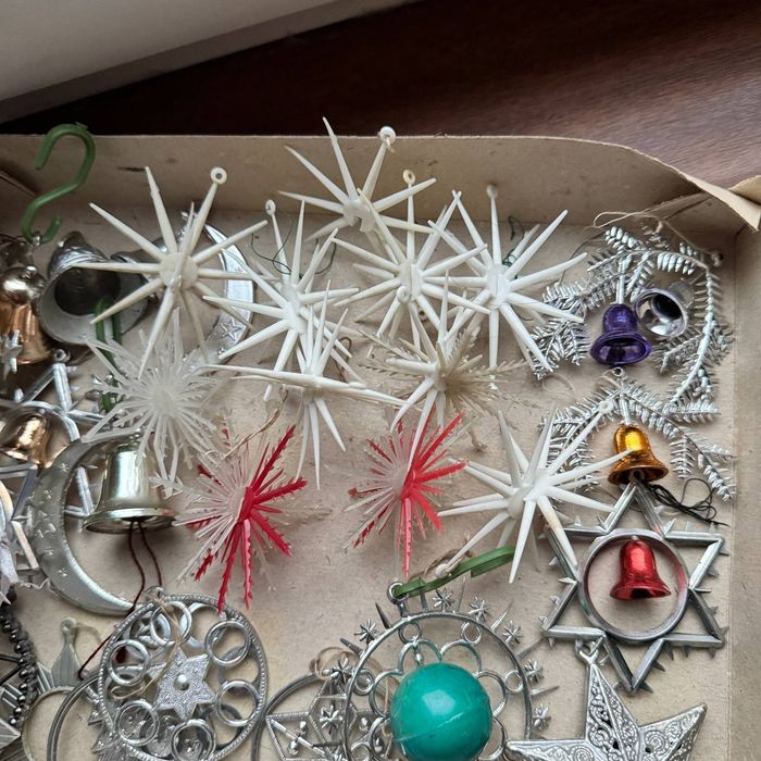 Ozdoby choinkowe PRL Śnieżynki / Gwiazdy