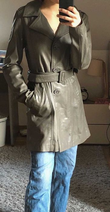 Skórzany płaszcz Vero Moda 38 jak nowy!