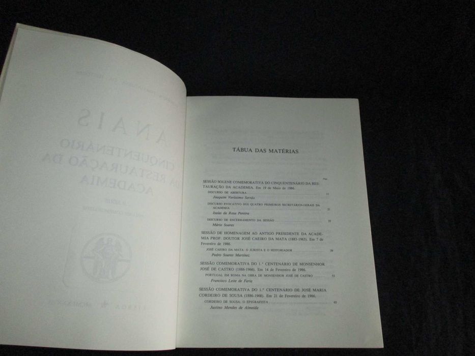 Livro Anais II Série Cinquentenário da Restauração da Academia