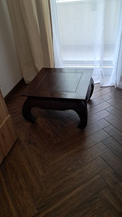 Stolik kawowy drzewo tekowe 60cm blat