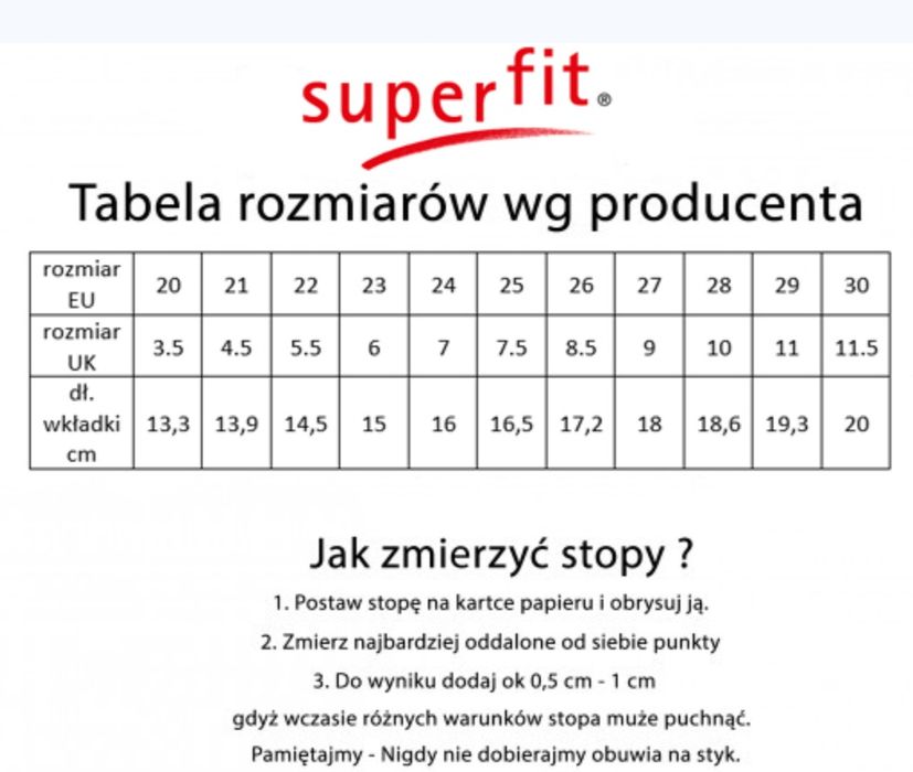 Kozaki chłopięce Superfit rozm. 29