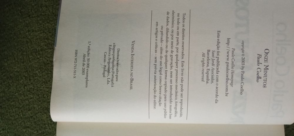 Onze minutos - Paulo Coelho