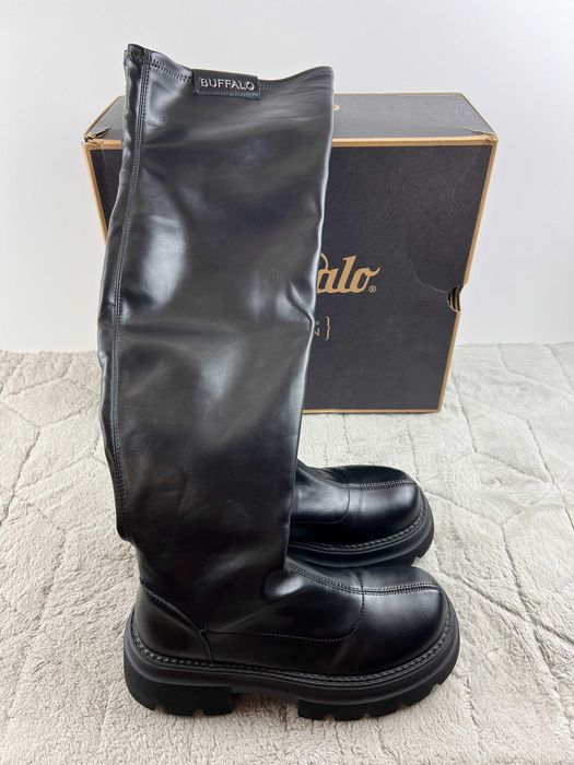 Buffalo Mave Overknee kozaki damskie czarne 37