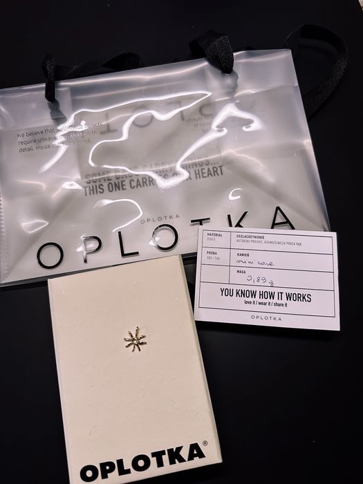 Oplotka mini care złoto 14K  próba 585 gwiazdka słoneczko