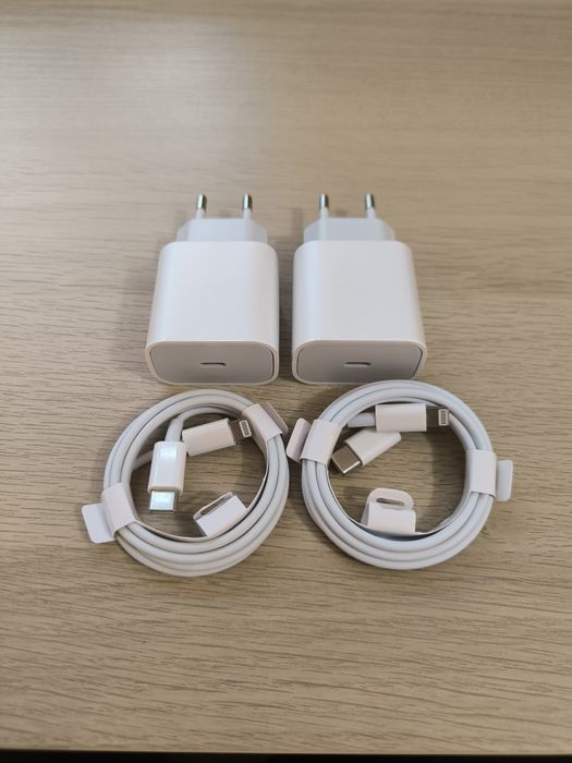 NOWY ZESTAW 2x Ładowarka 20W do telefonu + 2x kabel Lightning
