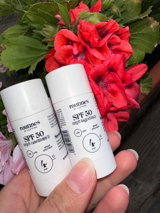 sztyfty krem przeciwsłoneczny SPF 50 Routines by Almie 2 szt nowe