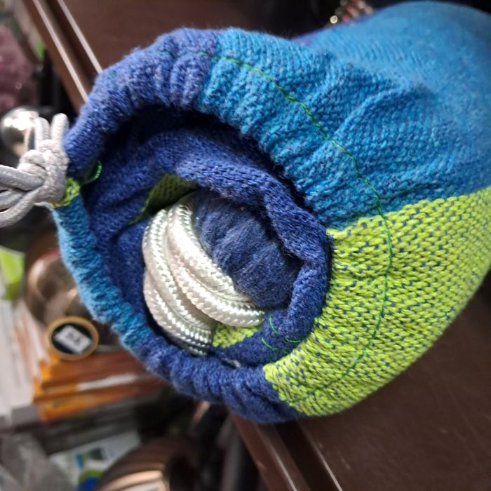 Hamak materiałowy jednoosobowy kolor niebieski