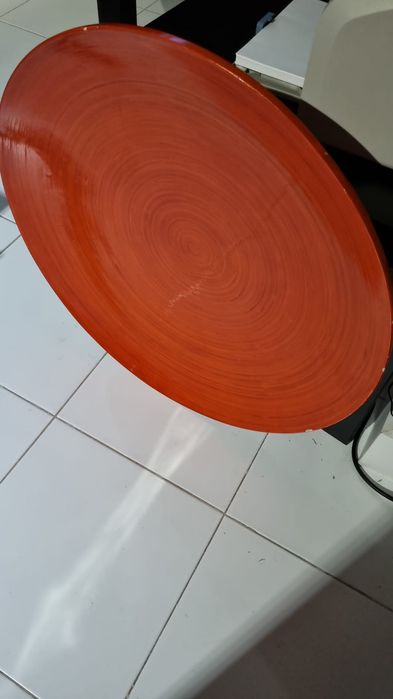 Decoração mesa/parede - Prato Laranja madeira