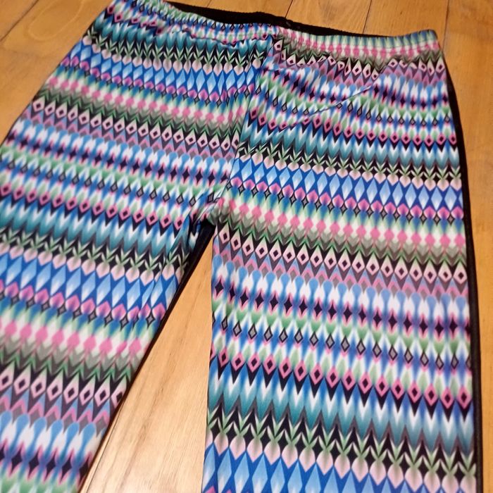 Legginsy skajkowe geometryczny wzór XL