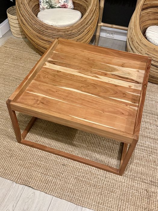 mesa, centro, apoio, sala, aparador, acacia, area,  rustica